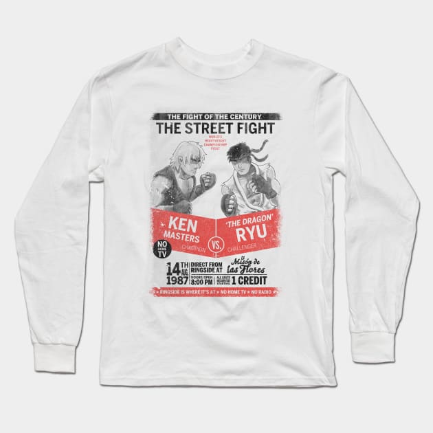 The Street Fight Long Sleeve T-Shirt by SergioDoe